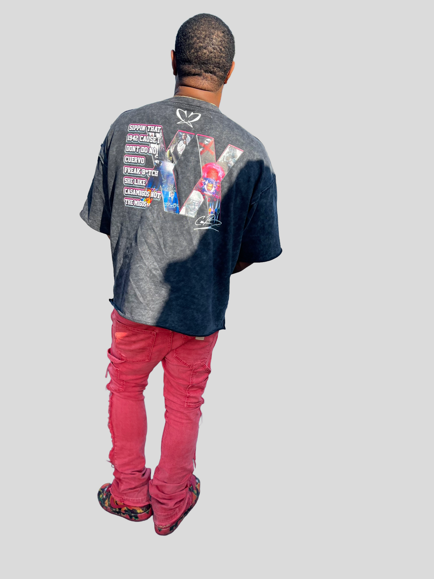 Custom Unisex Raw Cut Vintage Acid Wash Chris Brown “Breezy Bowl XX” 20-Year Anniversary Tee
